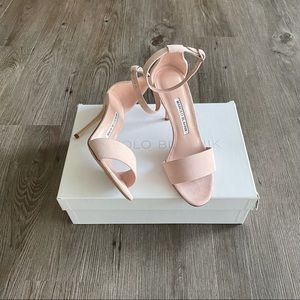New Manolo Blahnik ankle strap heel sandals